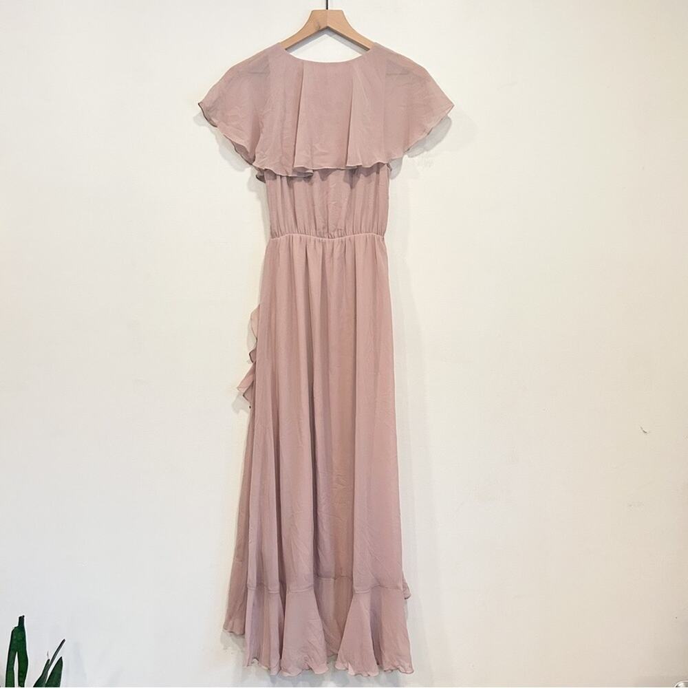 Show Me Your Mumu Jess Ruffle Midi Dress Pink Size S - Picture 6 of 8